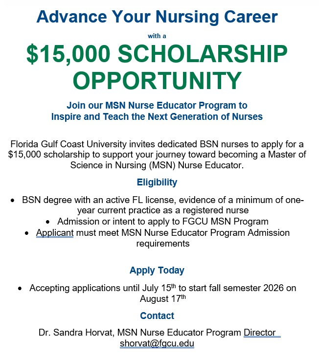 Image of flyer for $15,000 scholarship offer