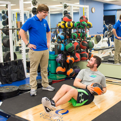 ES Students Training with weighted balls ES Students Training