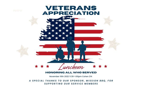 FGCU Veterans Appreciation Luncheon Flyer
