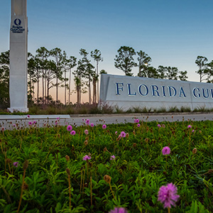 The Florida Gulf Coast University main entrance