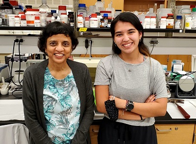 Camila Garcia and research mentor Dr. Coticone