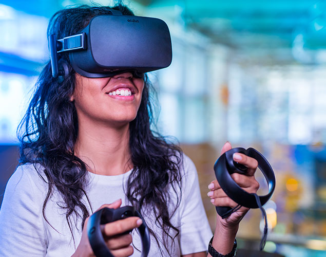 Student in VR Headset