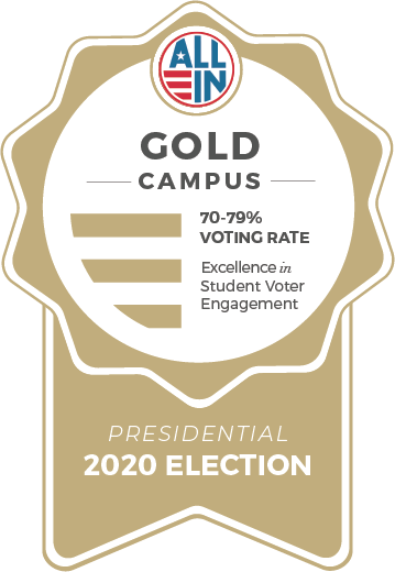 Image of All In Gold Campus Seal for the 2020 Presidential Election