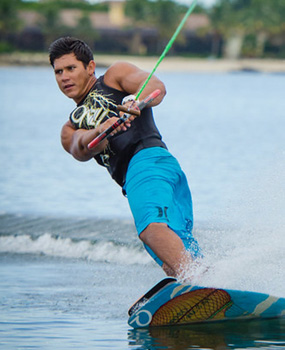 Wakeboarding on lake
