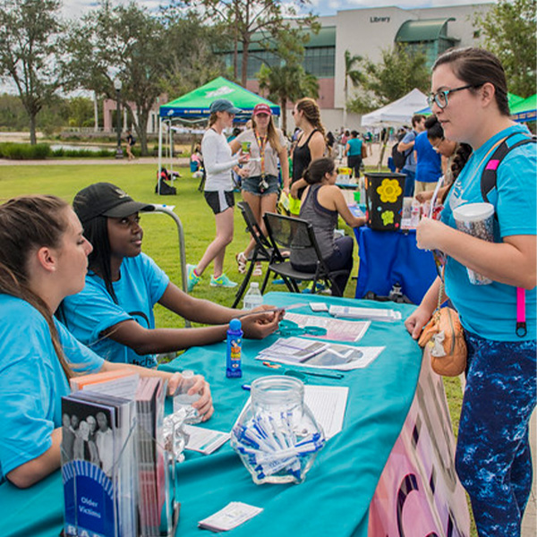 Wellness workers tabling