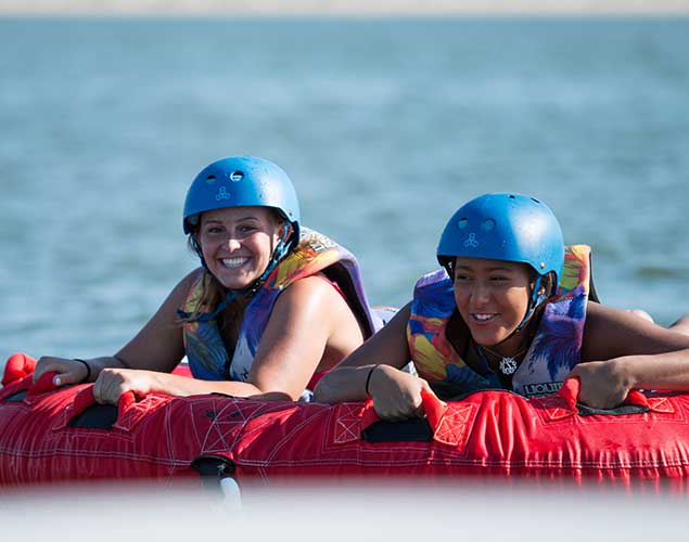 tubing on the wakeboat