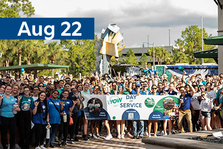 participants at WOW day of service event date August 22
